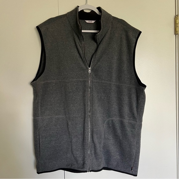 Izod Mens Full Zip Fleece Vest Gray size XL - Picture 1 of 10